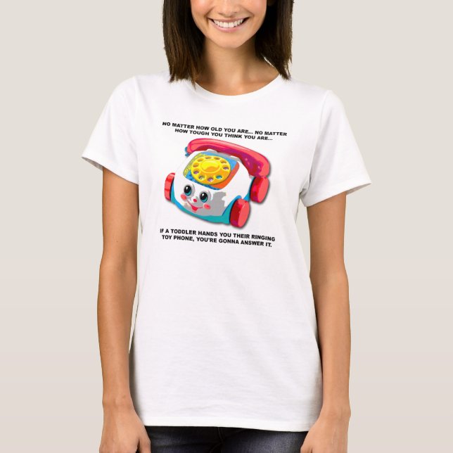 Toddler Phone Funny T-Shirt (Front)