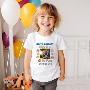 Toddler  Photo Party Animals Theme Birthday T-Shirt