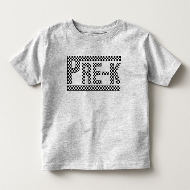 Toddler Pre-K Chequered T-Shirt (Front)
