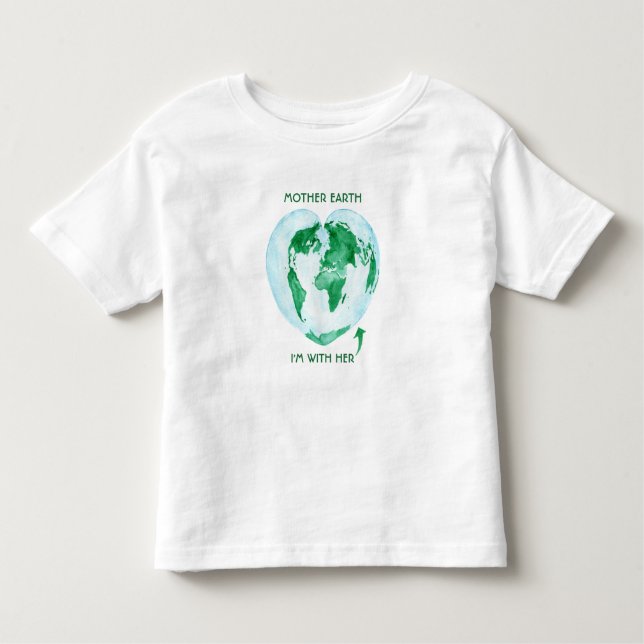 Toddler Raglan T-Shirt - Mother Earth I'm with Her (Front)