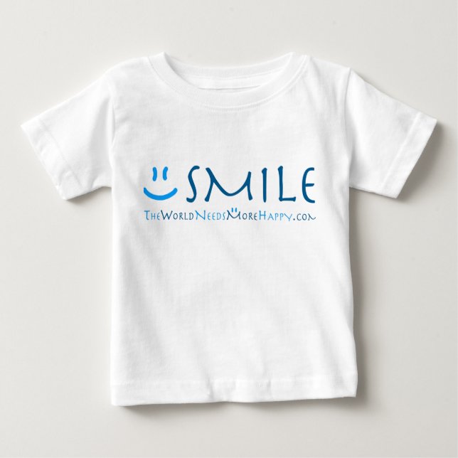 Toddler Smile-blue Baby T-Shirt (Front)
