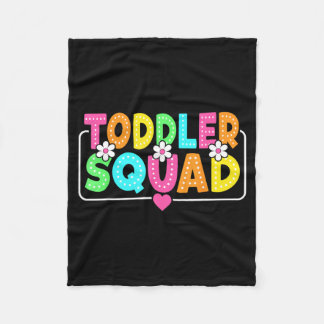 Toddler Squad Back To School Teachers Students Fleece Blanket
