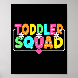 Toddler Squad Back To School Teachers Students Poster