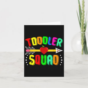 Toddler Squad Pre-k Back To School Preschool Teach Card