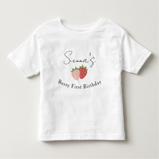 Toddler Strawberry Berry First Birthday Toddler T-Shirt