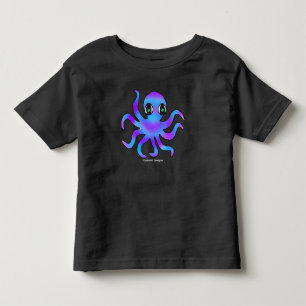 Toddler T-Shirt - Blue Violet Octopus (v)