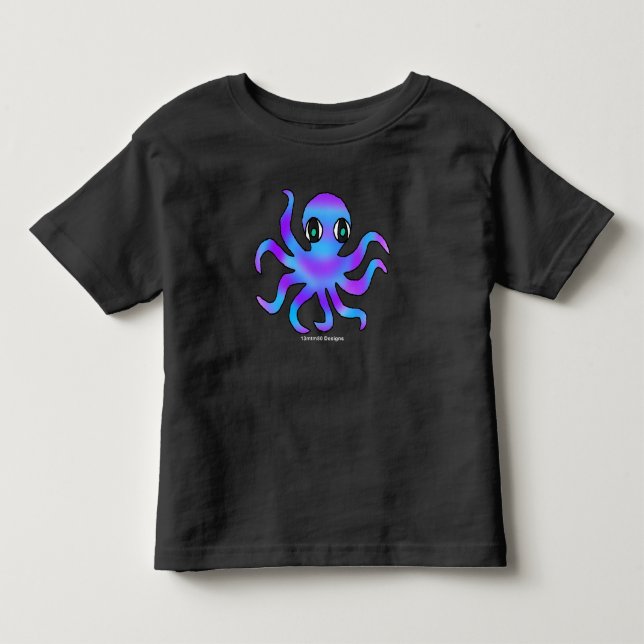 Toddler T-Shirt - Blue Violet Octopus (v) (Front)