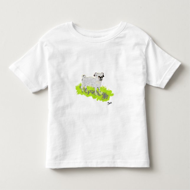 Toddler T-Shirt  : Sweet Little Pug    (Front)