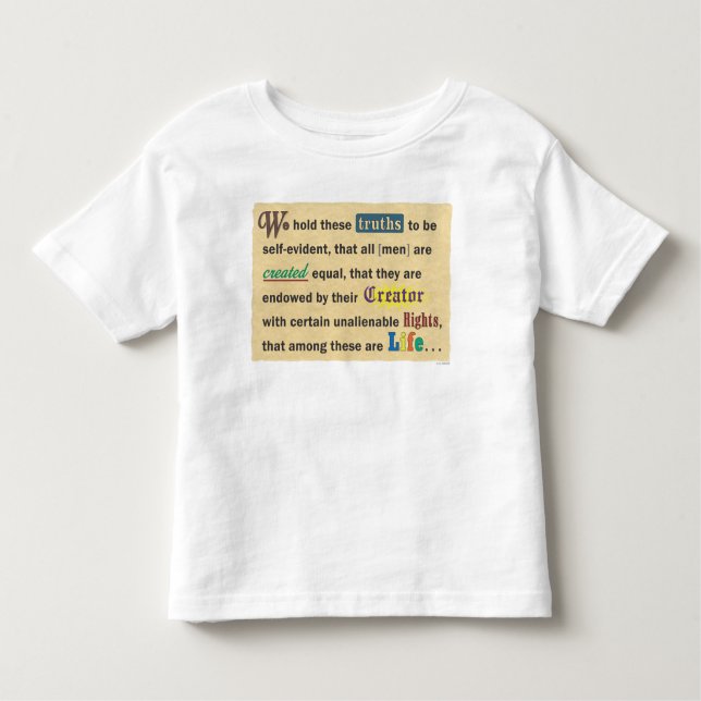 Toddler t-shirt with a declaration. (Front)
