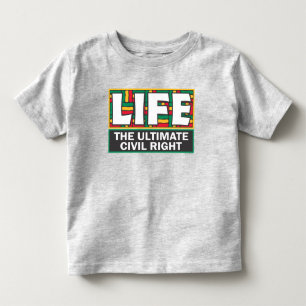 Toddler t-shirt with a pro-life message.