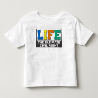 Toddler t-shirt with a pro-life message.