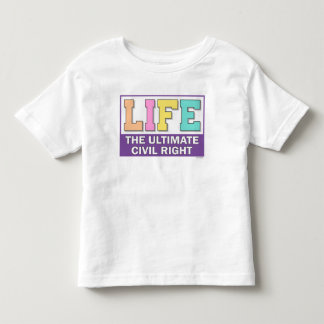 Toddler t-shirt with a pro-life message.