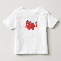 Toddler T-shirt with Cute Red Dragon