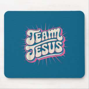 Toddler Team Jesus Family Matching Christian Faith Mouse Pad