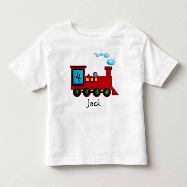 toddler Train ChooChoo Birthday T-Shirt (Front)