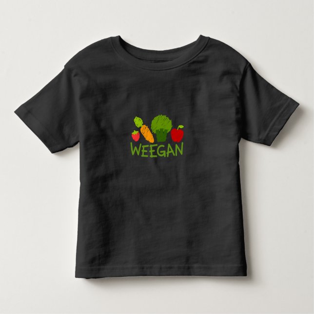 Toddler Weegan T-Shirt - Dark (Front)