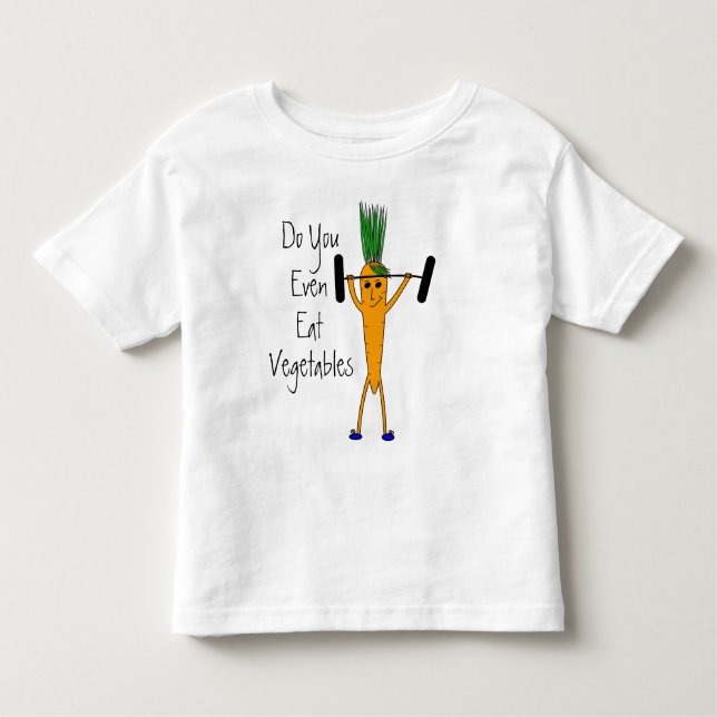 Toddler Weightlifting carrot t-shirt (Front)