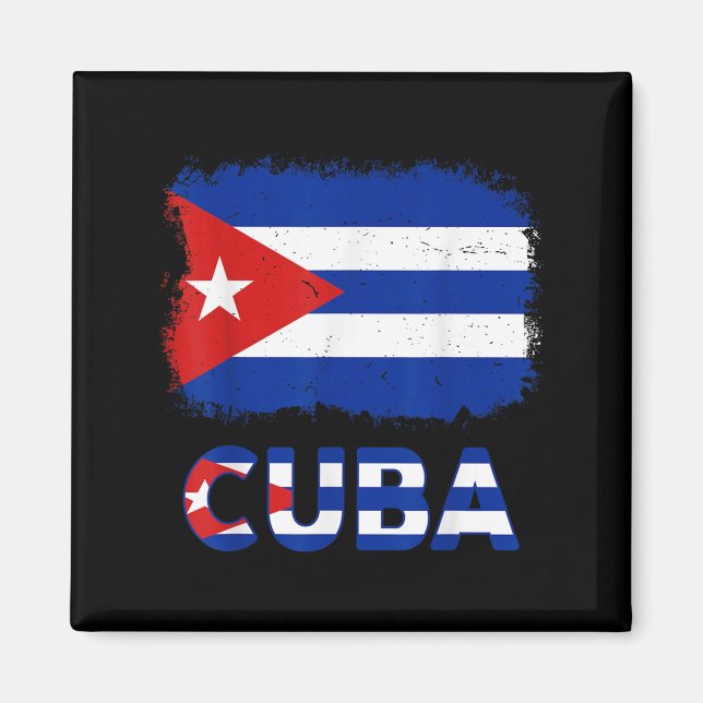 Toddler White Cuban La Cubanita Cuba Flag Hispanic Magnet (Front)
