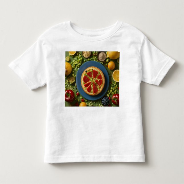 toddler with food toddler T-Shirt (Front)