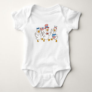 Toddler's 4th july ducks baby bodysuit