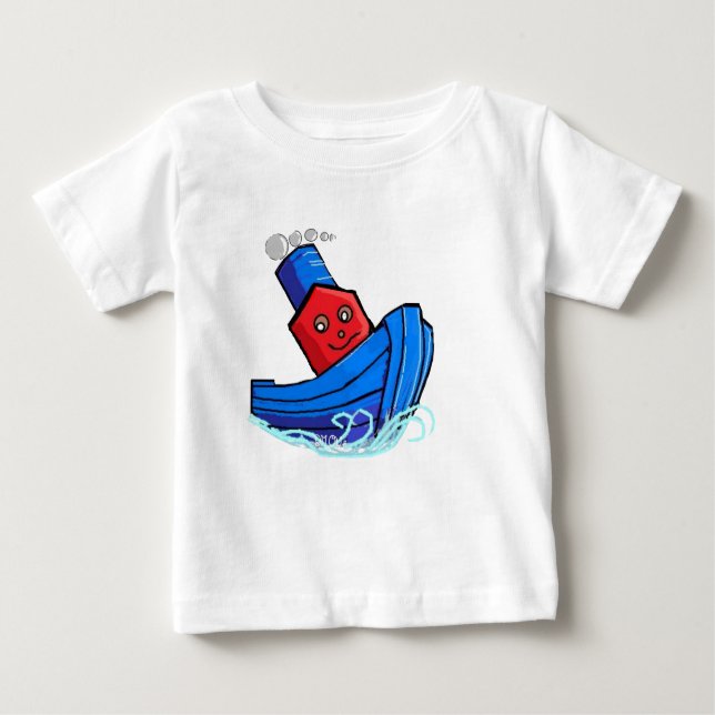 Toddlers Cartoon Toy Boat Tugg Tugboat Baby T-Shirt (Front)