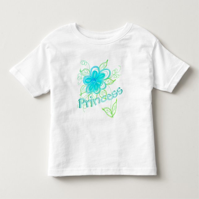 Toddlers Flowered Princess Shirt (Front)
