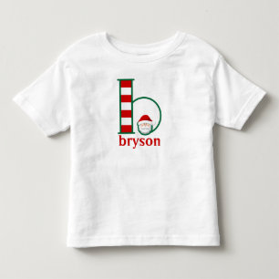 Toddler's Santa Christmas Shirt monogram b