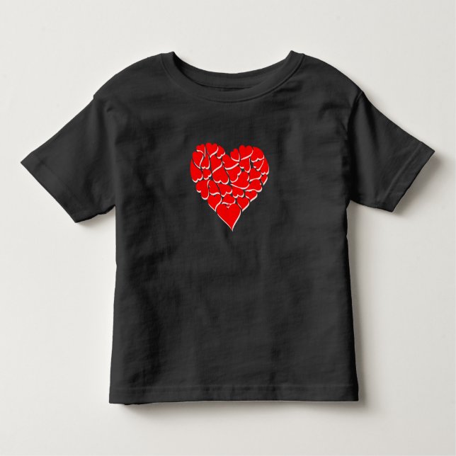 Toddlers Shirt-Valentine Heart Toddler T-Shirt (Front)