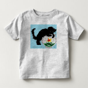 Todlers T-Shirt  Cat wihin Fish Bowl