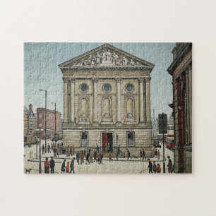 Todmorden Town Hall in Lowry Style Jigsaw Puzzle