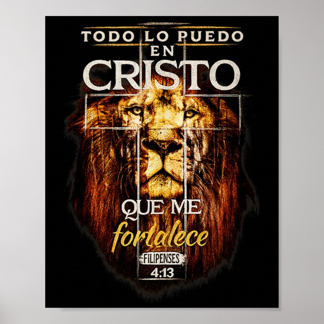 Todo Lo Puedo En Cristo Filipenses 4_13 Spanish Ch Poster (Front)