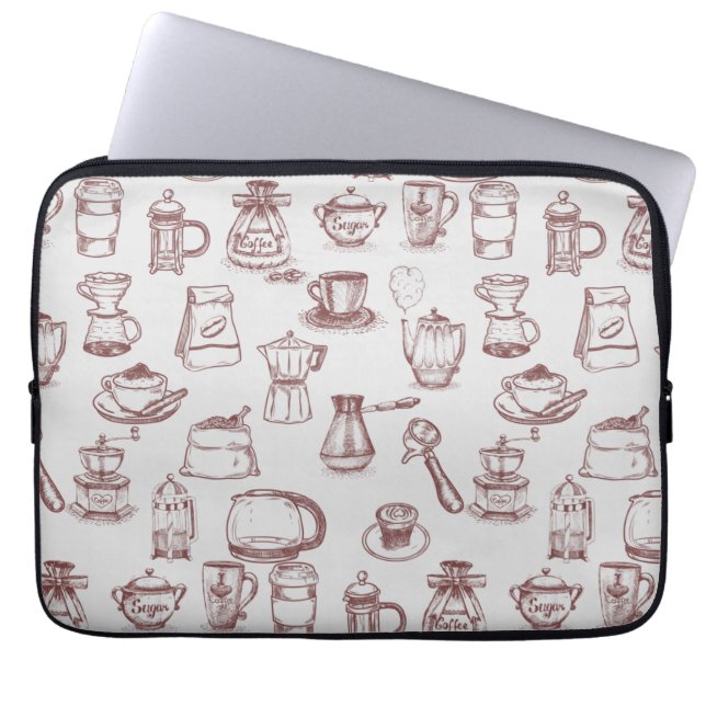 Todo para un Café y de colour café Laptop Sleeve (Front)