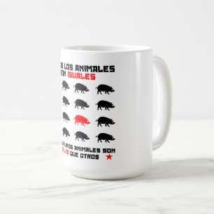 Todos los animales son iguales 2 coffee mug
