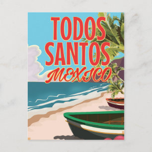 Todos Santos Mexico travel poster Postcard