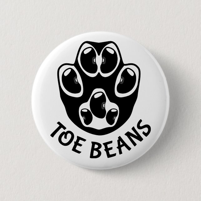 Toe Beans - Black Beans 6 Cm Round Badge (Front)