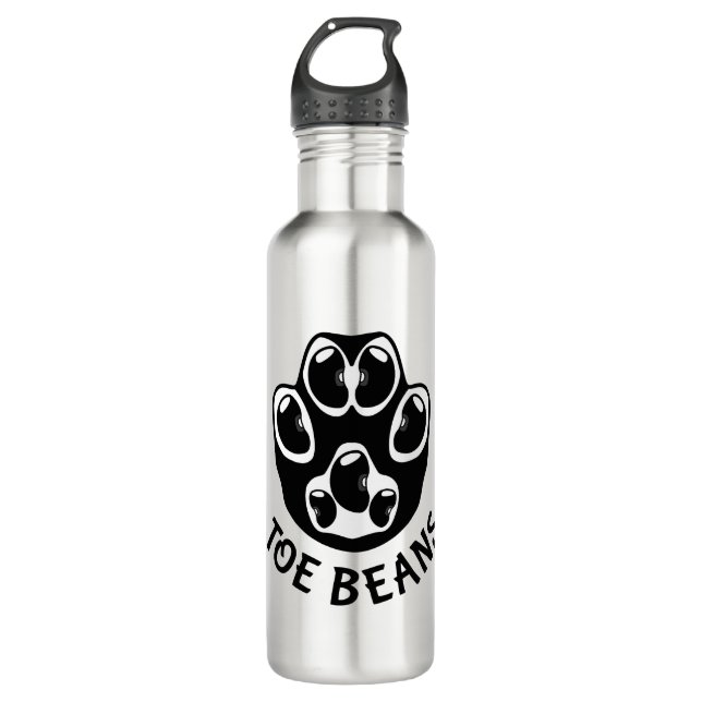 Toe Beans - Black Beans 710 Ml Water Bottle (Front)