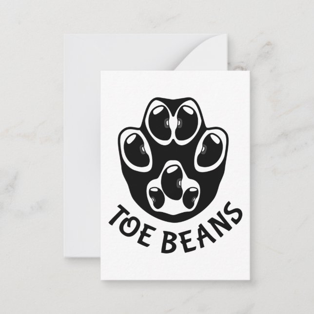 Toe Beans - Black Beans Card (Front)