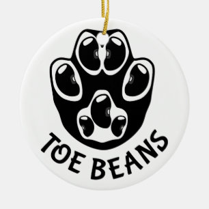 Toe Beans - Black Beans Ceramic Ornament
