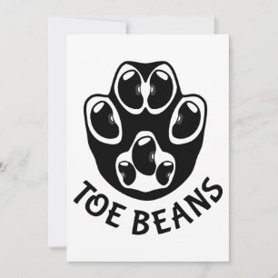 Toe Beans - Black Beans Invitation