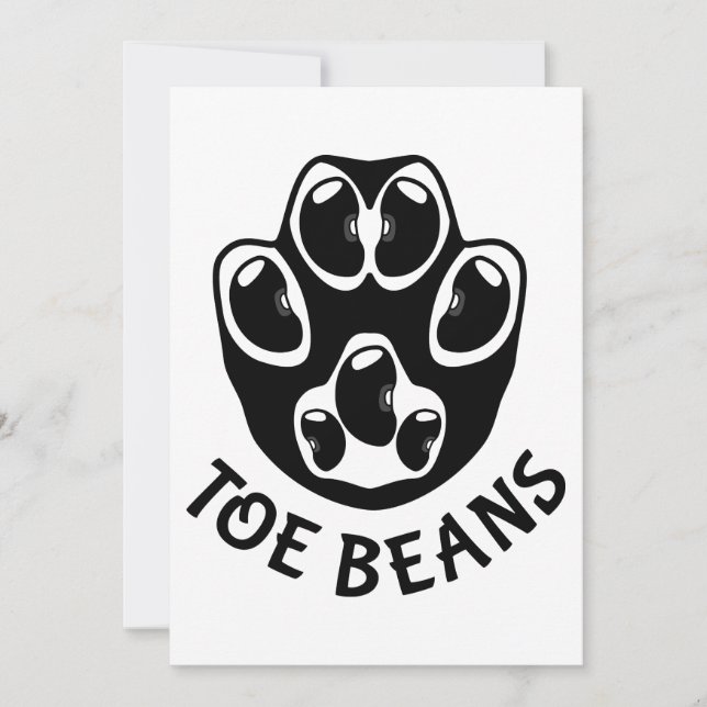 Toe Beans - Black Beans Invitation (Front)
