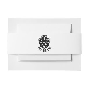 Toe Beans - Black Beans Invitation Belly Band