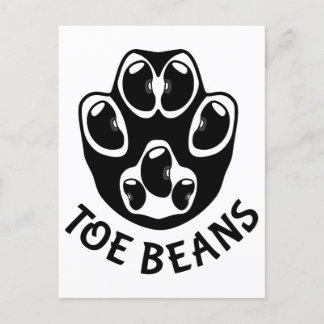 Toe Beans - Black Beans Postcard