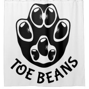 Toe Beans - Black Beans Shower Curtain