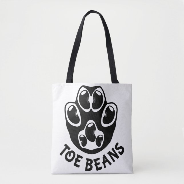 Toe Beans - Black Beans Tote Bag (Front)