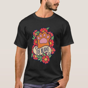 Toe Beans Funny Cat People Gifts Cat Person T-Shirt