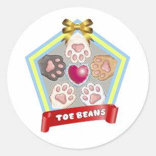 TOE BEANS -kitty paw pads- Classic Round Sticker