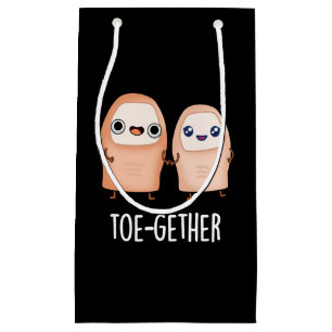Toe-gether Funny BIg Toe Pun Dark BG Small Gift Bag