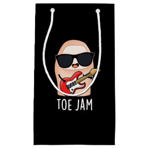 Toe Jam Funny Big Toe Music Pun Dark BG Small Gift Bag