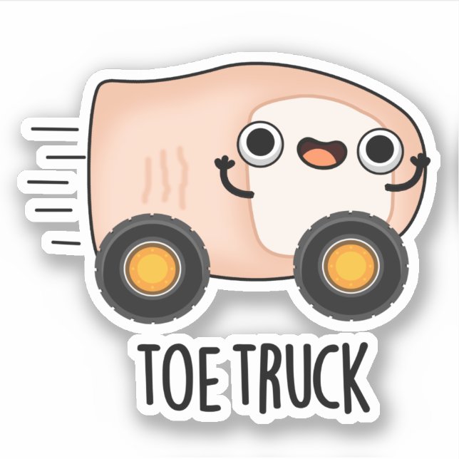 Toe Truck Funny Anatomy Body Parts Pun  (Front)