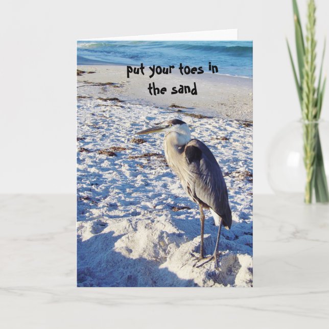 Toes in the Sand Greeting Card (Front)
